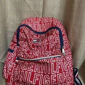 RARE 2019 Tommy Hilfiger Red and Blue Logo Backpack